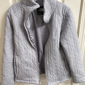 Women’s North Face Zippered Quilted Jacket Medium Gray